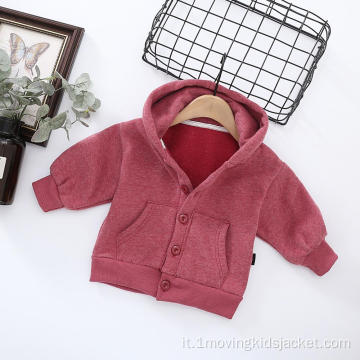 Cardigan per bambini primaverili e autunnali con cappuccio